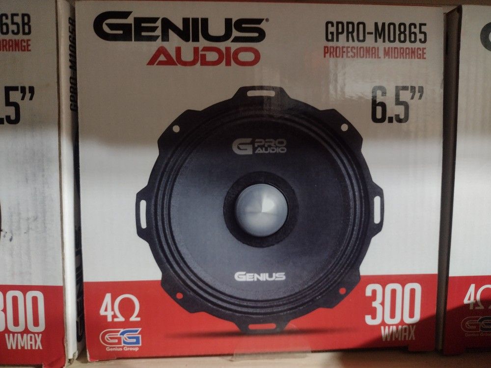 Sold Out  New 6.5" Genius Audio Neodymium Slim Midrange Speaker $50 Each 