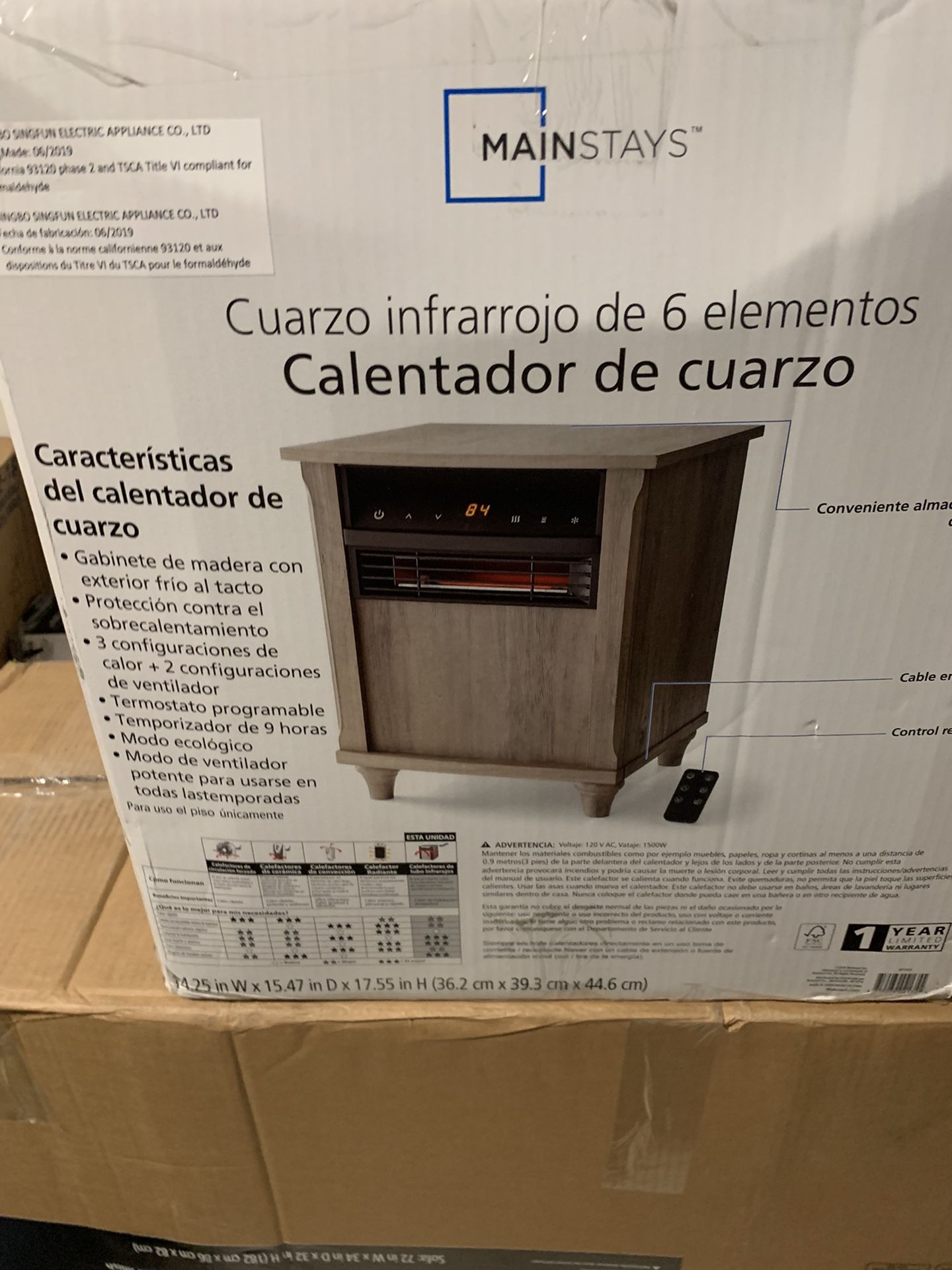 Brand New In Box 6 Element Heater