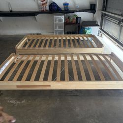 Twin IKEA Wood Bed Frame.  