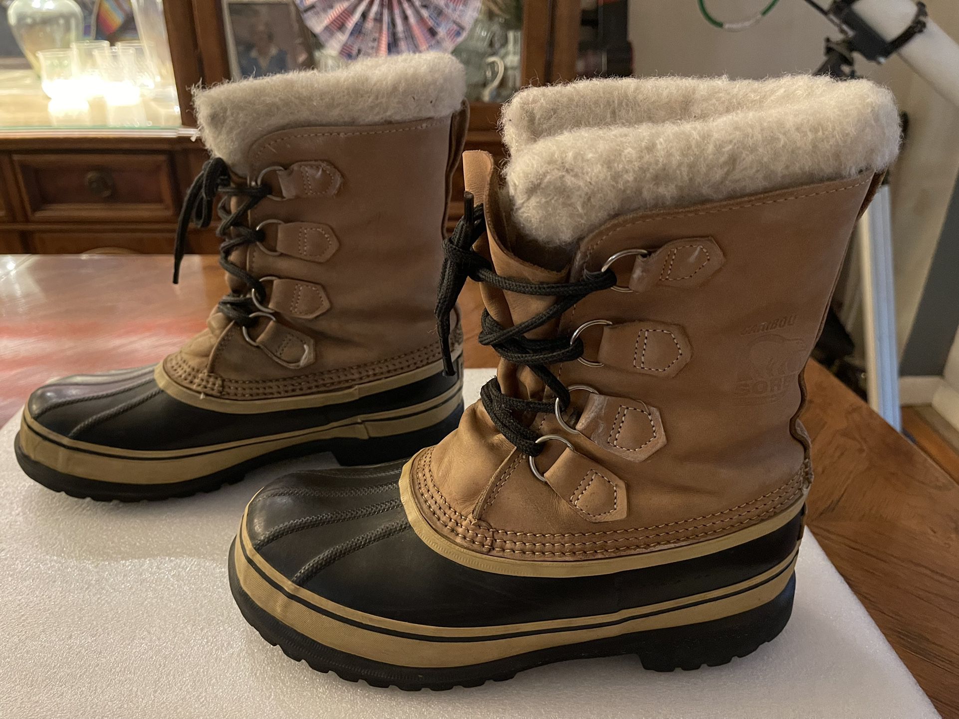 Hand Crafted Sorel Winter Boots - Made in Canada - Caribou - Natural Rubber