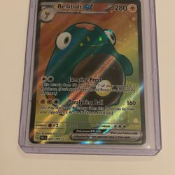 Pokémon Card -  Bellibolt ex 237/193 Paldea Evolved FULL ART Ultra Rare Holo NM Error Off center 