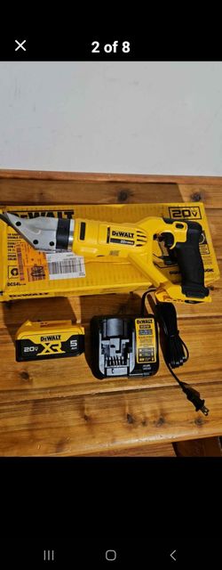 Dewalt 20V 'Max' 18 gauge double-cut shear, battery, charger