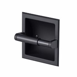 FORIOUS PRO Bathroom Recessed Toilet Paper Holder in Black