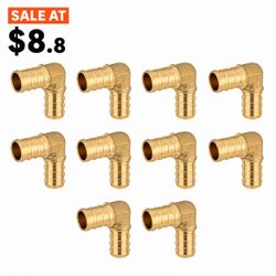 (10-Pack)1/2 in. Brass PEX-B Barb 90 Elbow