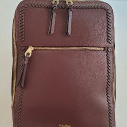 CALPAK  Burgundy Kaya Laptop Backpack 