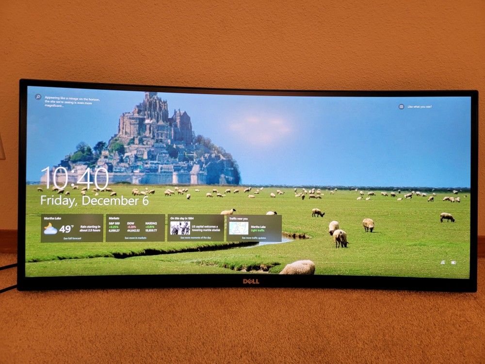 Dell Monitor Ultrasharp U3415W 34 Inch QHD Ultra wide Curved 1440p LED-Lit