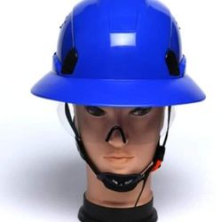 Safety Helmet With Glasses Included