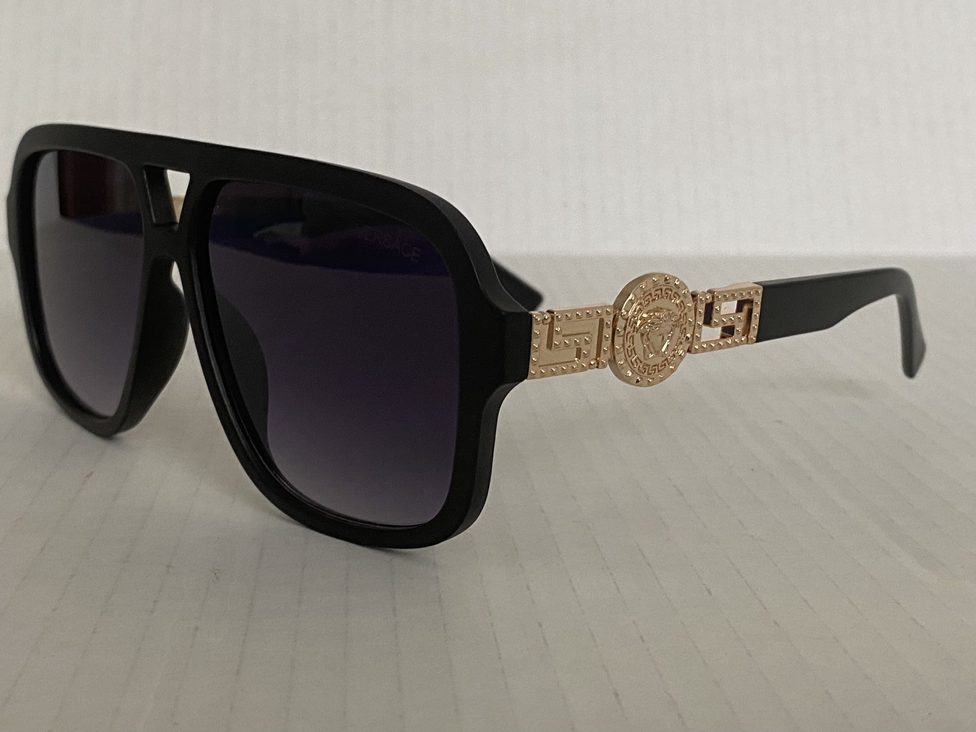 Versace Sunglasses Men Big Frame Black Medusa
