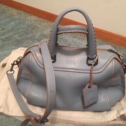 Coach Blue Leather Ace Satchel