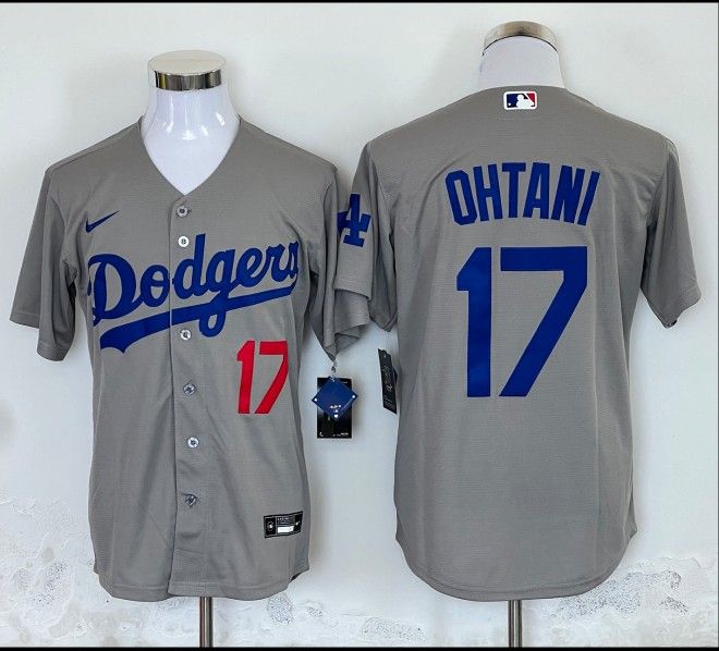Shohei Ohtani LA Dodgers Jerseys Gray White And Blue Available