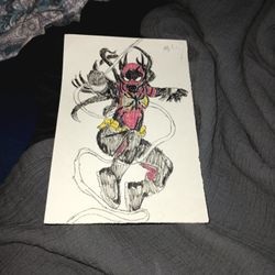 Spider Girl X Cassandra Cain Babygirl Fusion Drawing 