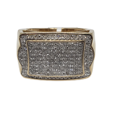 10k Hiphop Ring 0.76ct of diamonds NEW