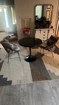 Modern round table for two and chairs