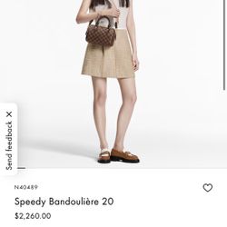 Speedy Bandouliere 20 Crossbody Purse Bag