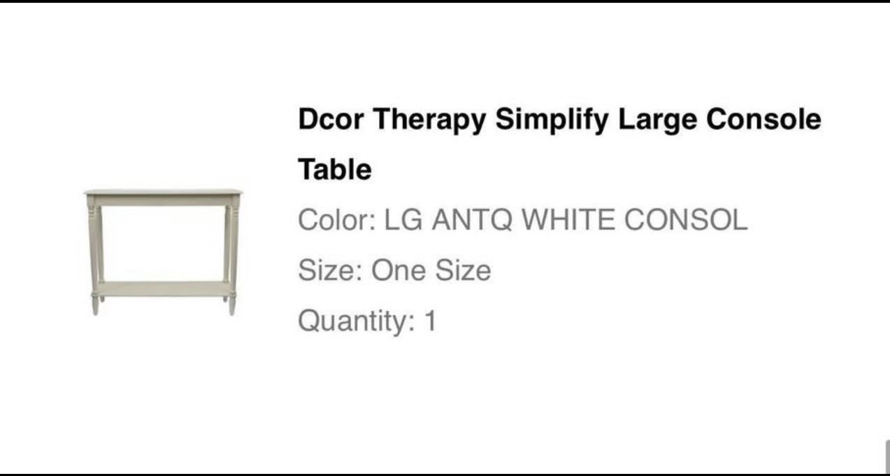 Dcor Therapy Simplify Large Console https://offerup.co/faYXKzQFnY?$deeplink_path=/redirect/ in Original packing.