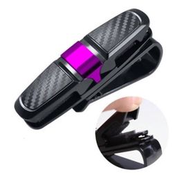 Carbon fiber Car Glasses clip Sunglasses clip car with card folder paper clip