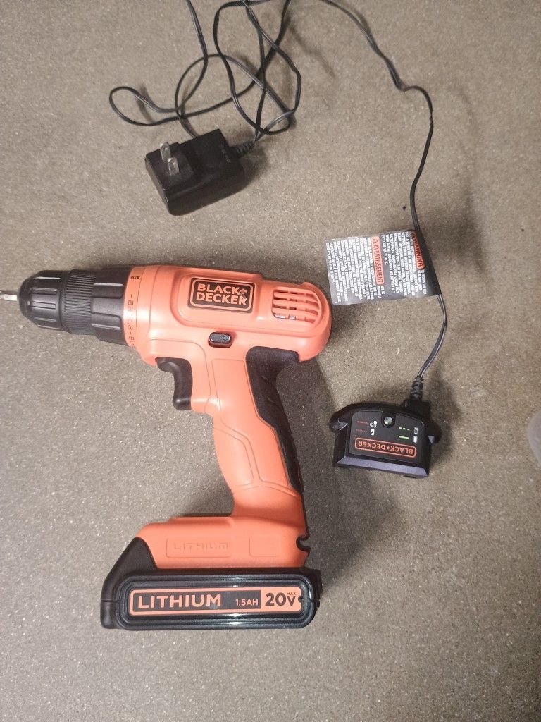 Black And Decker 20v Drill Battery And Charger