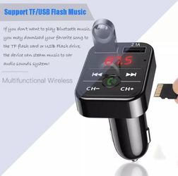 Wireless Bluetooth Car kit handsfree talk MP3 player fm transmitter dual car charger