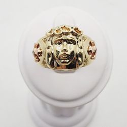 14k Gold Jesus Ring