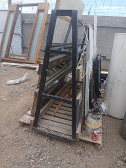 Steel a frame granite slb or glass reck.