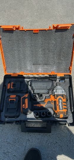 Cordless impact wrench with battery and charger