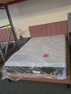 FULL BED FRAME WITH MEMORY FOAM MATTRESS