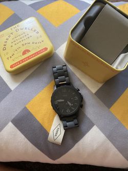 Fossil Nate Black Stainless Chronograph Watch