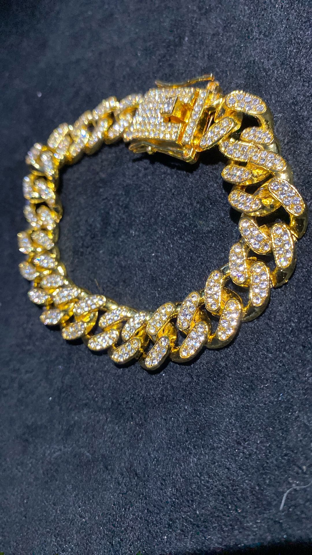Yellow Gold Lab Diamond Bracelet Used