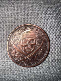 1oz copper pirate coin limited