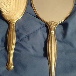 Vintage Hairbrush And Mirror
