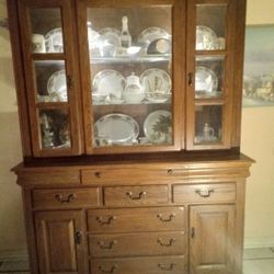 China Hutch With Display Cabinet 