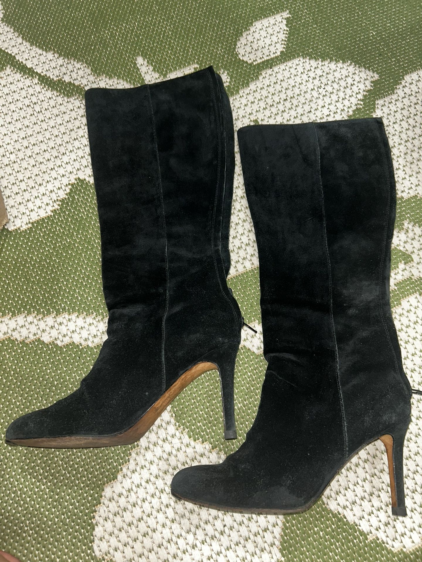 Ann Taylor Black Suede Boots - Size 5.5M