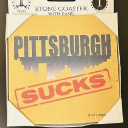 NFL Pittsburgh Steelers Suck Coaster With Easel New