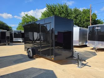 2026 New 6x12 SA Screwless Enclosed Trailer | Blackout | Spoiler Package | .08 Polycor | 7' Interior | 1137

(Black)