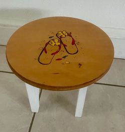Small Solid Wooden Footstool