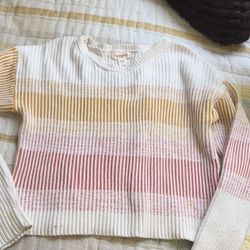 Cat & Jack Girls Knit Sweater Striped Pastel Comfy Fall