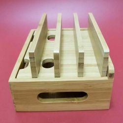 Apple Bamboo Wood Stand