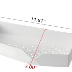 Adhesive Shower Caddy, Plastic Bathroom Shower Shelf Basket, No Drilling