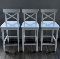 Three barstool chairs