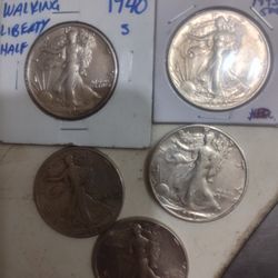 Walking Liberty Half Dollars From 1940's