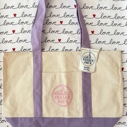 Trader Joe’s Large Pastel Tote Bag 2026 Limited Edition