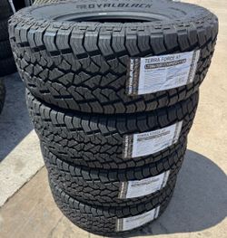 4 NEW ROYAL BLACK LT 285/70/17 ALL TERRAIN TIRES $645 CASH TOTAL‼️ FREE INSTALLATION‼️