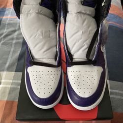 Air Jordan 1 Court Purple Sizes 8, 7.5, 6.5, 6, 5.5