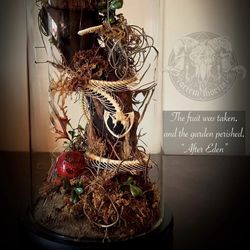 Snake skeleton Oddities - art piece inspired by the Garden of Eden
