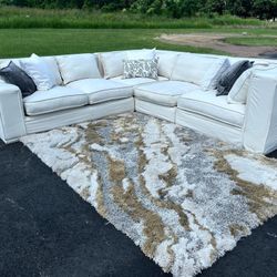 White Restoration Hardware Sectional Couch