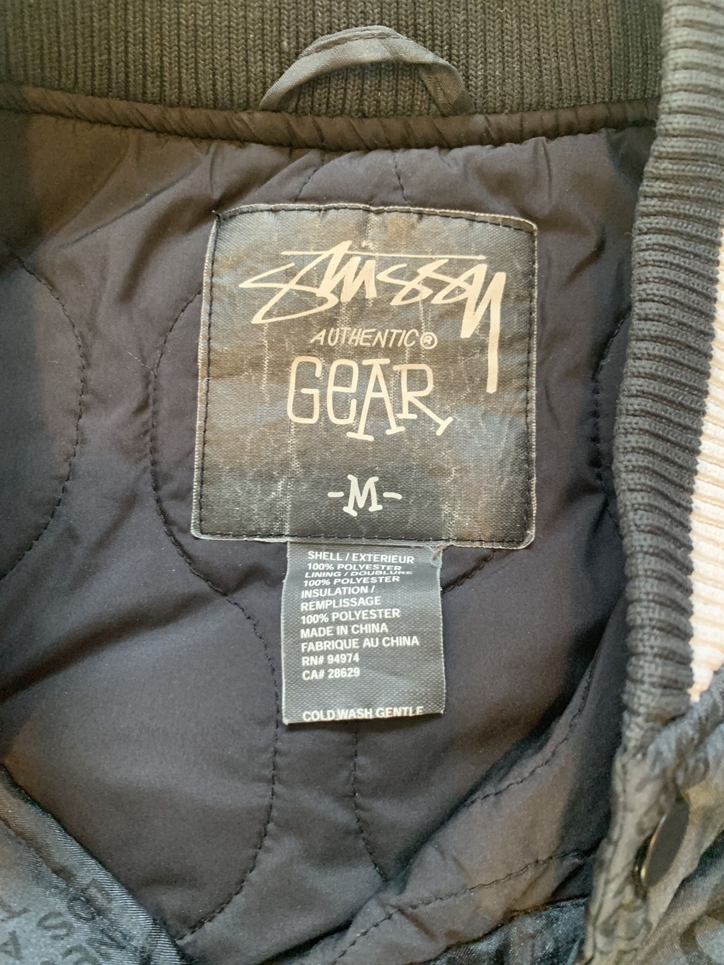 Sz M STUSSY WORLD TOUR VARSITY JACKET