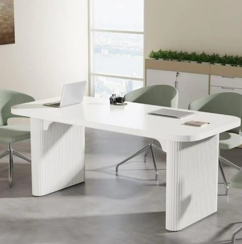 XK00779 5 ft Conference Table, Modern Rectangular Meeting Seminar Table with Double Pedestal