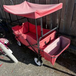 Collapsible Kids Wagon with Canopy 