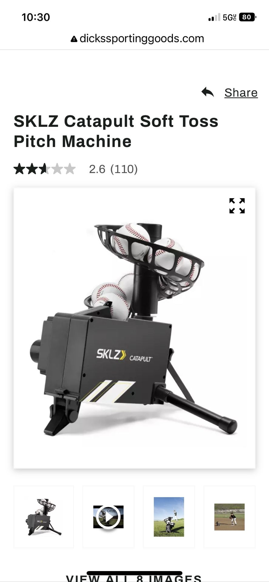 SKLZ Catapult Soft Toss Pitch Machine