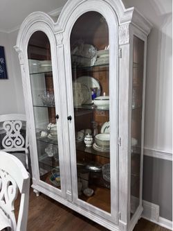 Farmhouse Solid Wood Dining Table + 6 Chairs